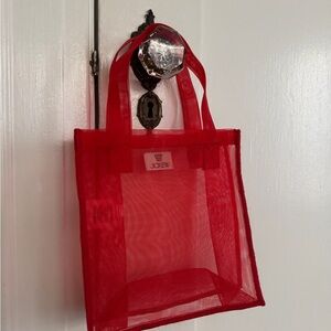 J. Crew Red Mesh Bag